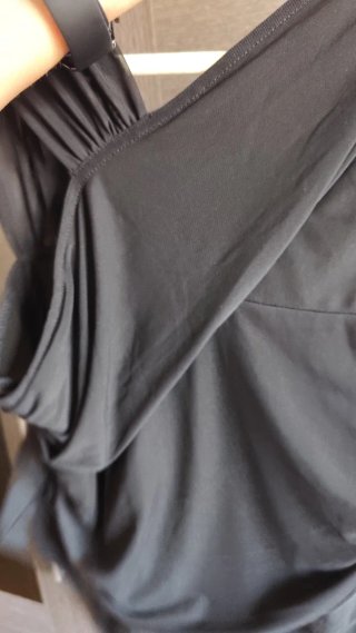 Body negro drapeado XL