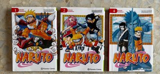Manga Naruto 1, 2 y 4
