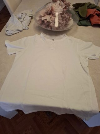 Camiseta TEX verde y blanca talla S