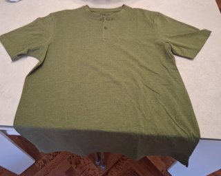 Camiseta TEX verde y blanca talla S