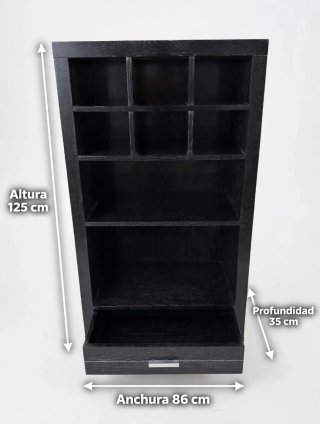 Mueble Zapatero Madera Negro