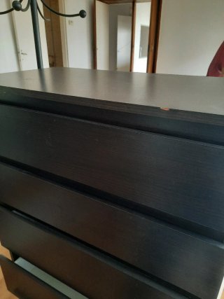 Cómoda IKEA Kullen 5 cajones marrón negro