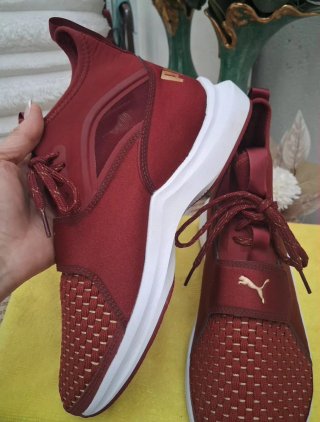 Zapatillas de entrenamiento altas  granate/ White.
