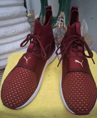 Zapatillas de entrenamiento altas  granate/ White.
