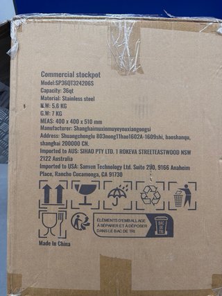 Olla Acero Inoxidable VEVOR 34L con Cesta