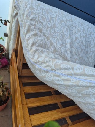 Futón Sillón sofá Cama Madera y Tela