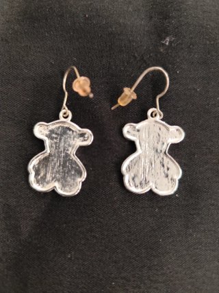 Pendientes Osos Plateados
