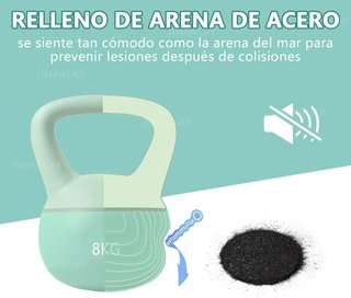 Pesa Rusa Kettlebell 10Kg Azul Claro
