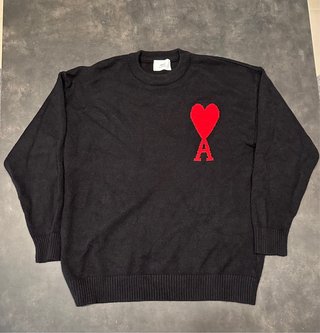 Jersey Ami Paris Corazón Talla M Negro