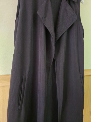 Trench Stradivarius Negro Talla S