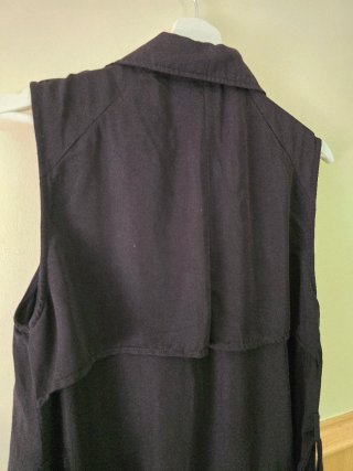 Trench Stradivarius Negro Talla S
