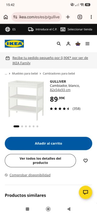 Cambiador bebé GULLIVER blanco