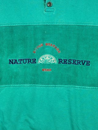 Felpa Vintage Y2K Verde con Logo Natura