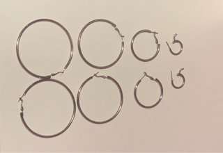 Pendientes Aro Plateados
