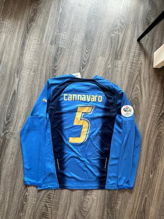 Camiseta Italia Retro Cannavaro Manga Larga