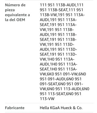Bocina Claxon Hella Seat VW Audi