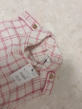 Vestido Zara Cuadros Rosa Talla XL