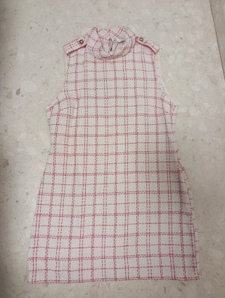 Vestido Zara Cuadros Rosa Talla XL