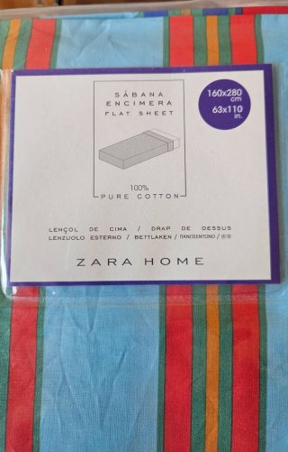 Sábana Zara Home Rayas cama 90