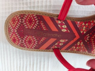 Sandalias Grendha Boho Chic Rojas y Doradas