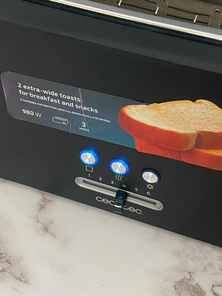 Tostadora Cecotec 980W 2 Rebanadas XL