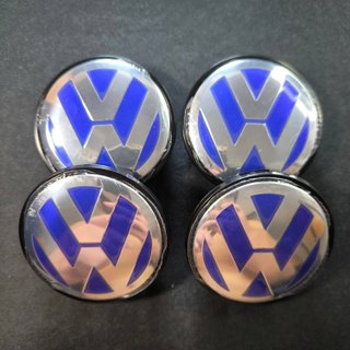 TAPABUJES VW 65mm AZUL EMBLEMA LLANTAS VOLKSWAGEN