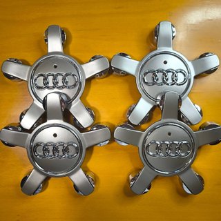 TAPABUJES AUDI 135mm GRIS CONCAVOS - EMBLEMAS AUDI