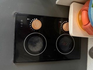 Cocinita IKEA gris y negra