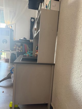 Cocinita IKEA gris y negra