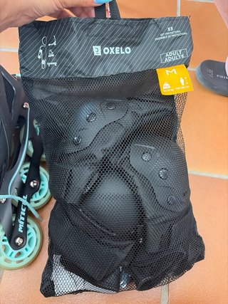 2 pares patines MTC + casco y protecciones