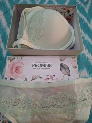 Conjunto lencería Promise verde manzana