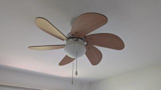 Ventilador de techo madera con luz 50W