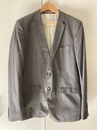 Chaqueta Americana Zara Talla 52 Gris