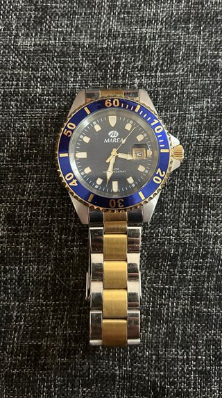 Reloj Marea Acero Bicolor Esfera Azul Marino