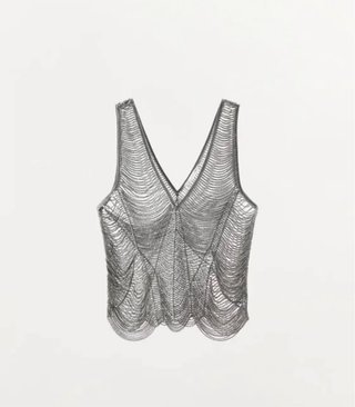 Top  Abalorios Zara Plata