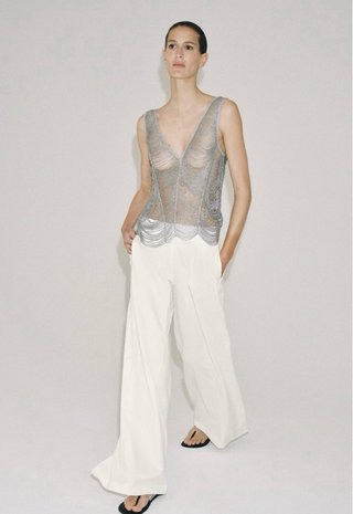 Top  Abalorios Zara Plata