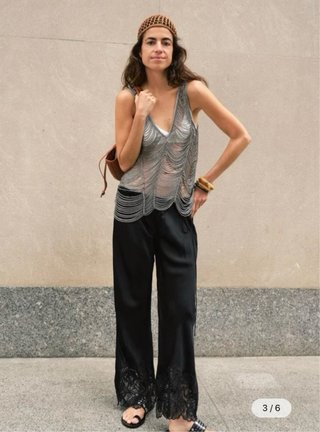 Top  Abalorios Zara Plata