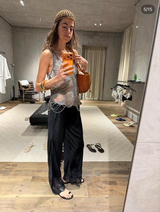 Top  Abalorios Zara Plata