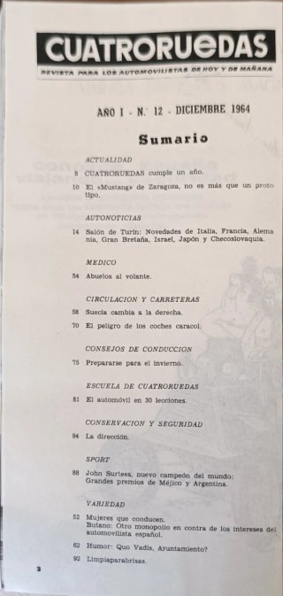 Colección completa revista Cuatroruedas 1964-1969