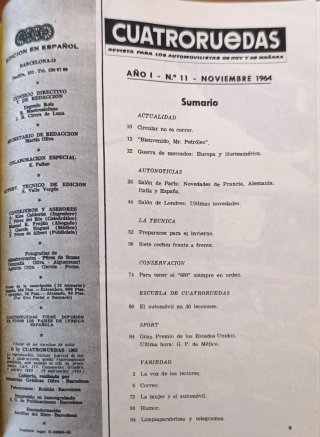 Colección completa revista Cuatroruedas 1964-1969