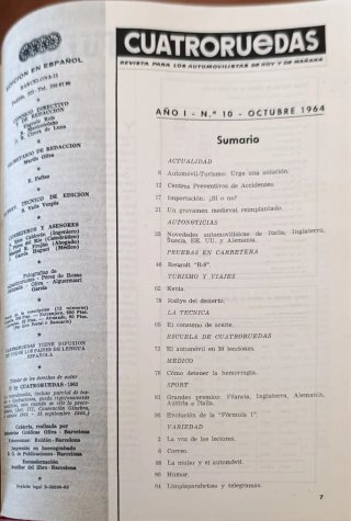 Colección completa revista Cuatroruedas 1964-1969