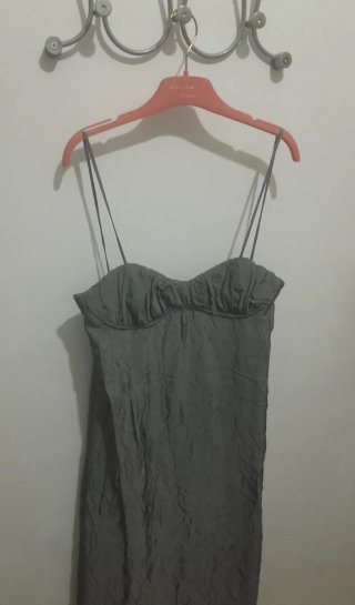 Vestido Zara tirantes gris