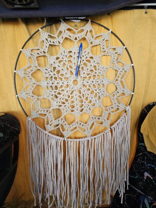 Atrapasueños grande tejido artesanal