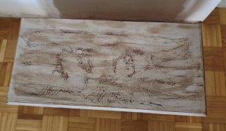 Baúl oriental madera y metal
