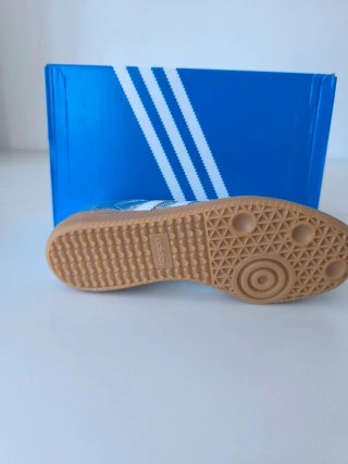 Adidas Samba OG Talla 40 Plata/Azul