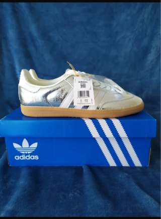 Adidas Samba OG Plata/Blanco Talla 38