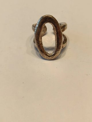 Anillo Tous Plata Texturizada Eslabón Cadena