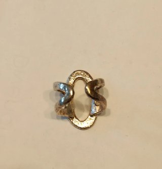 Anillo Tous Plata Texturizada Eslabón Cadena