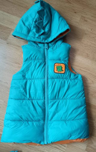 Chaleco acolchado infantil dinosaurio