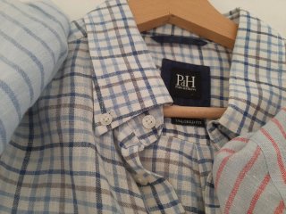 Lote 4 Camisas Hombre Rayas y Cuadros